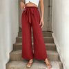 High Waisted Drawstring Casual Pants