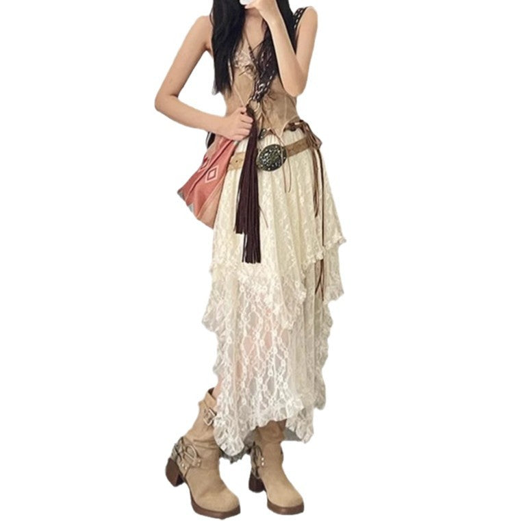 Sweet Girls Layered Vacation-style Maxi Dress