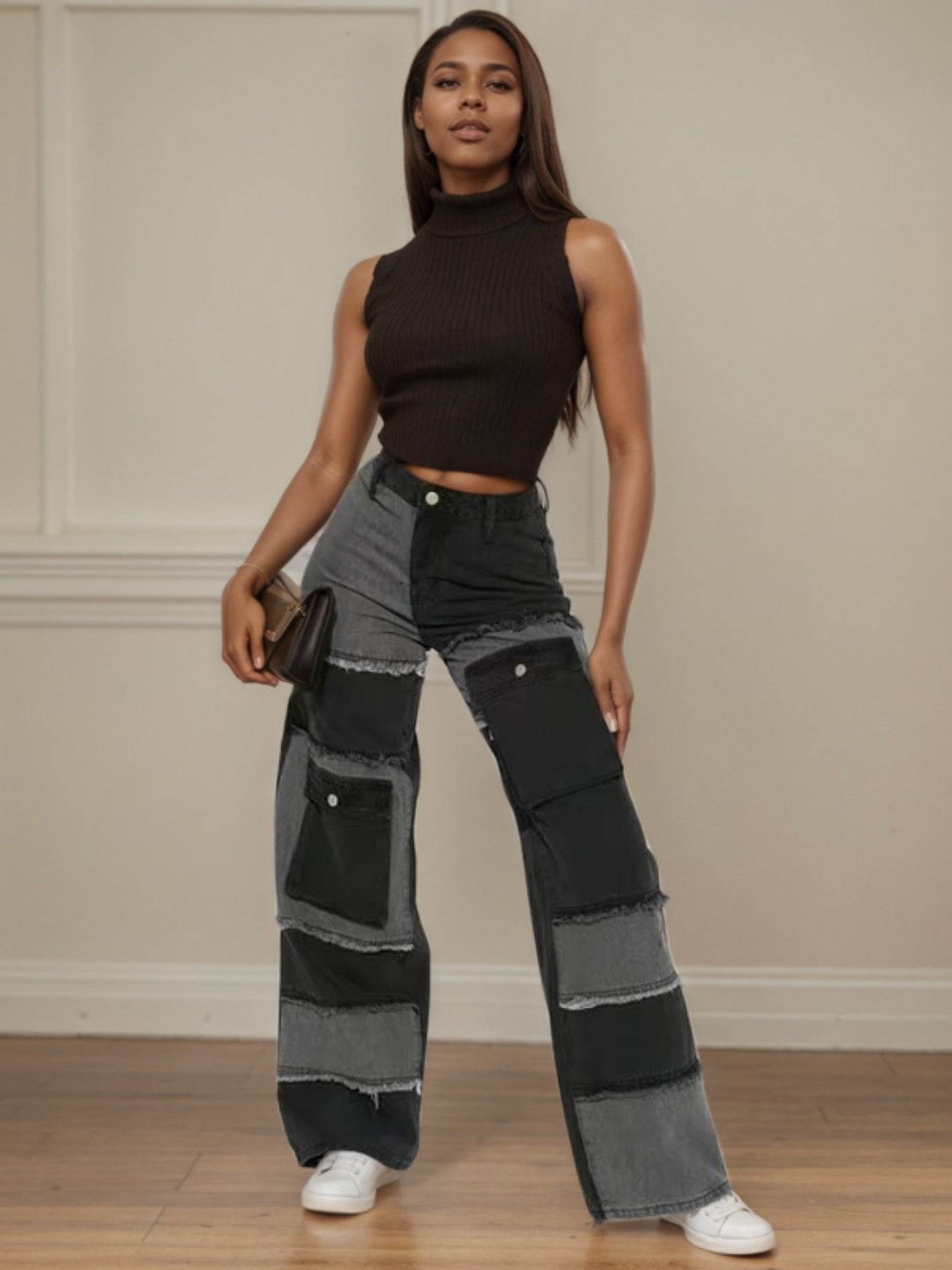 Large-size Women's Autumn New Style European And American High-quality Straight-cut High-waisted Wholesale Jeans For Women