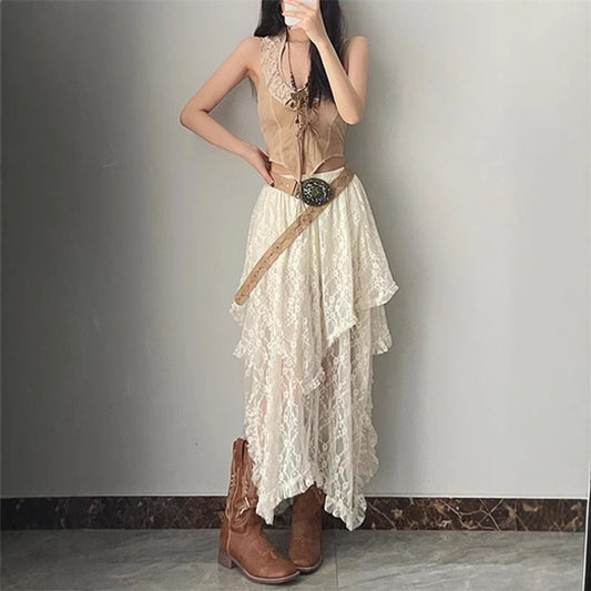 Sweet Girls Layered Vacation-style Maxi Dress