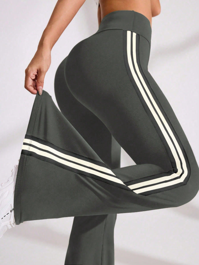 Moisture-wicking Flared Pants That Cinch The Waist And Make Your Legs Look Longer