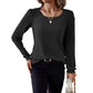 Casual Relaxed-fit Solid-color V-neck Sweater
