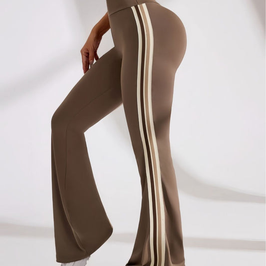 Moisture-wicking Flared Pants That Cinch The Waist And Make Your Legs Look Longer