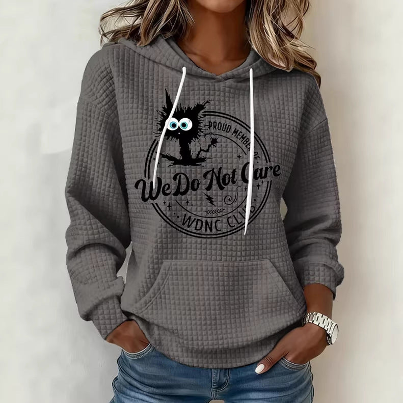 Womens Relaxed Minimalist Versatile Casual Hoodie