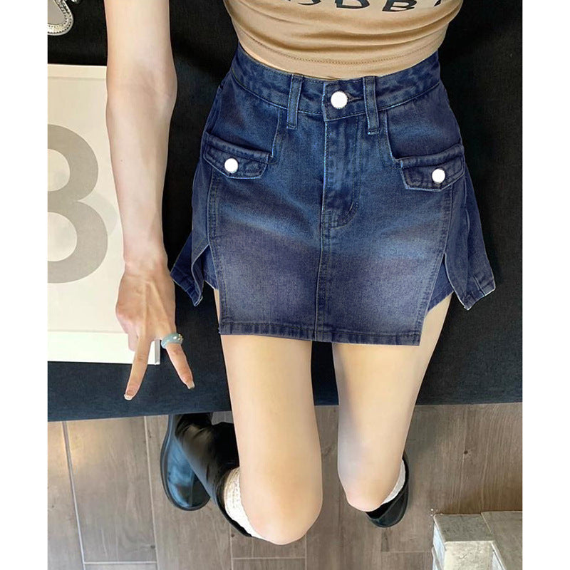 High-street Casual All-match Denim Skirt