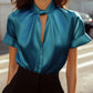 Women's Satin Short-sleeve Top Shirt