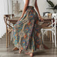New Summer Printed High-Waisted Bohemian Wide-Leg Culottes In A Vacation Style
