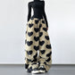 Womens Retro American-Style Leopard-Print Wide-Leg Pants