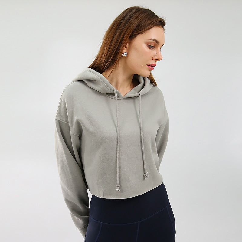 Womens Long Sleeve Fleece Lined Sports Hoodie
