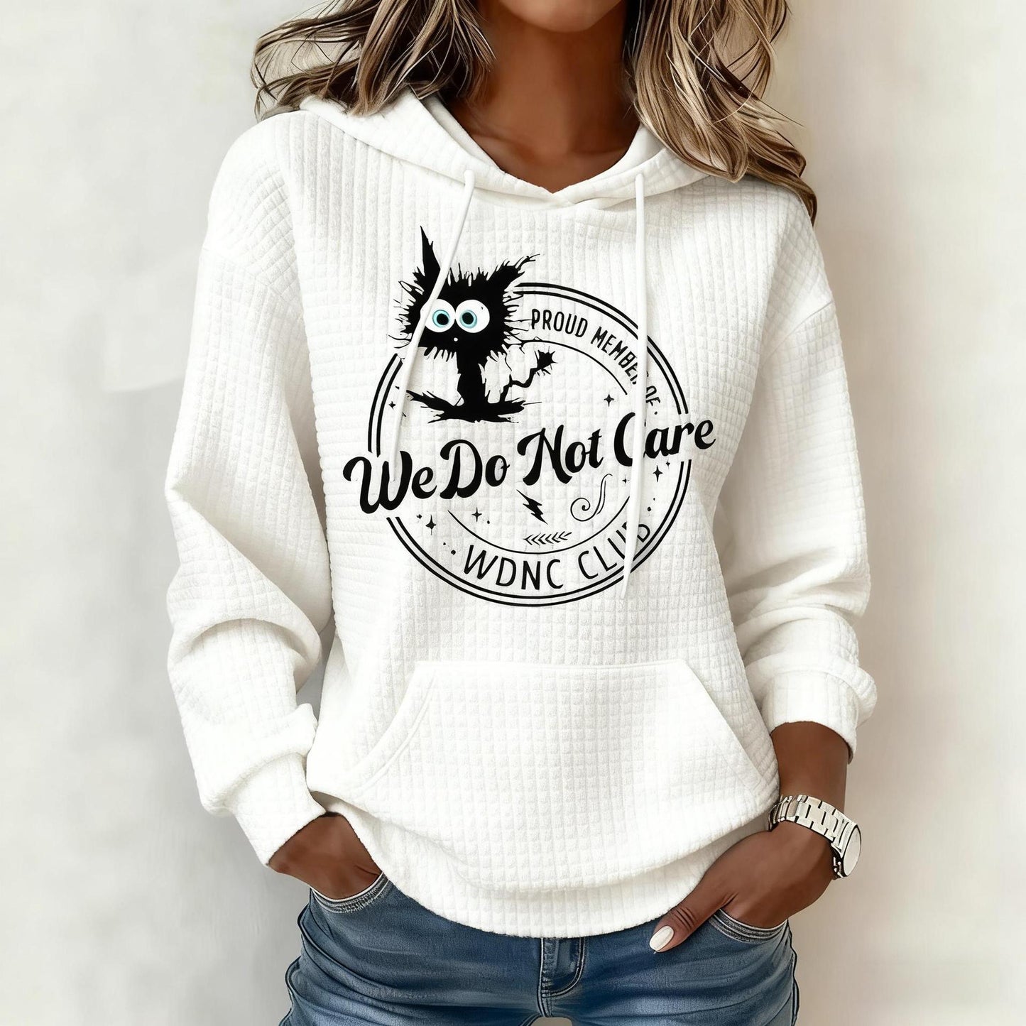 Womens Relaxed Minimalist Versatile Casual Hoodie