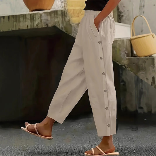 Loose Versatile Casual Cropped Pants