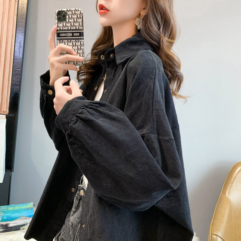 Casual Mid Length Corduroy Shirt