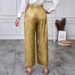 Womens Solid-Color High-Waisted Wide-Leg Pants From Europe And The US