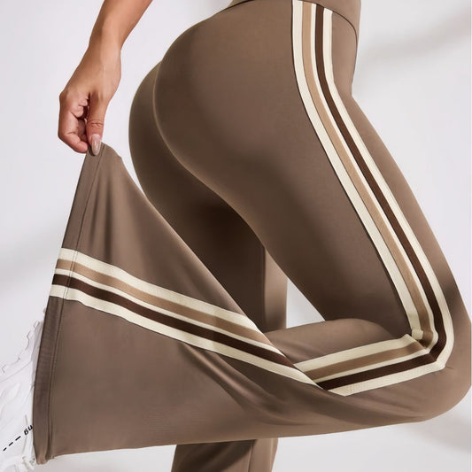 Moisture-wicking Flared Pants That Cinch The Waist And Make Your Legs Look Longer