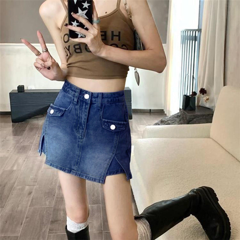 High-street Casual All-match Denim Skirt