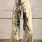 Flared Jeans Loose-fit Denim Pants With A Retro Print