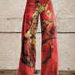 Flared Jeans Loose-fit Denim Pants With A Retro Print