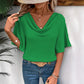 Women's Solid Color Casual Fashion Short Sleeved Shirt