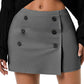 Womens Plaid Bodycon Mini Sheath Skirt
