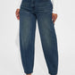 Womens Designer Washed-Blue Retro Flared Denim Jeans