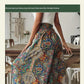New Summer Printed High-Waisted Bohemian Wide-Leg Culottes In A Vacation Style