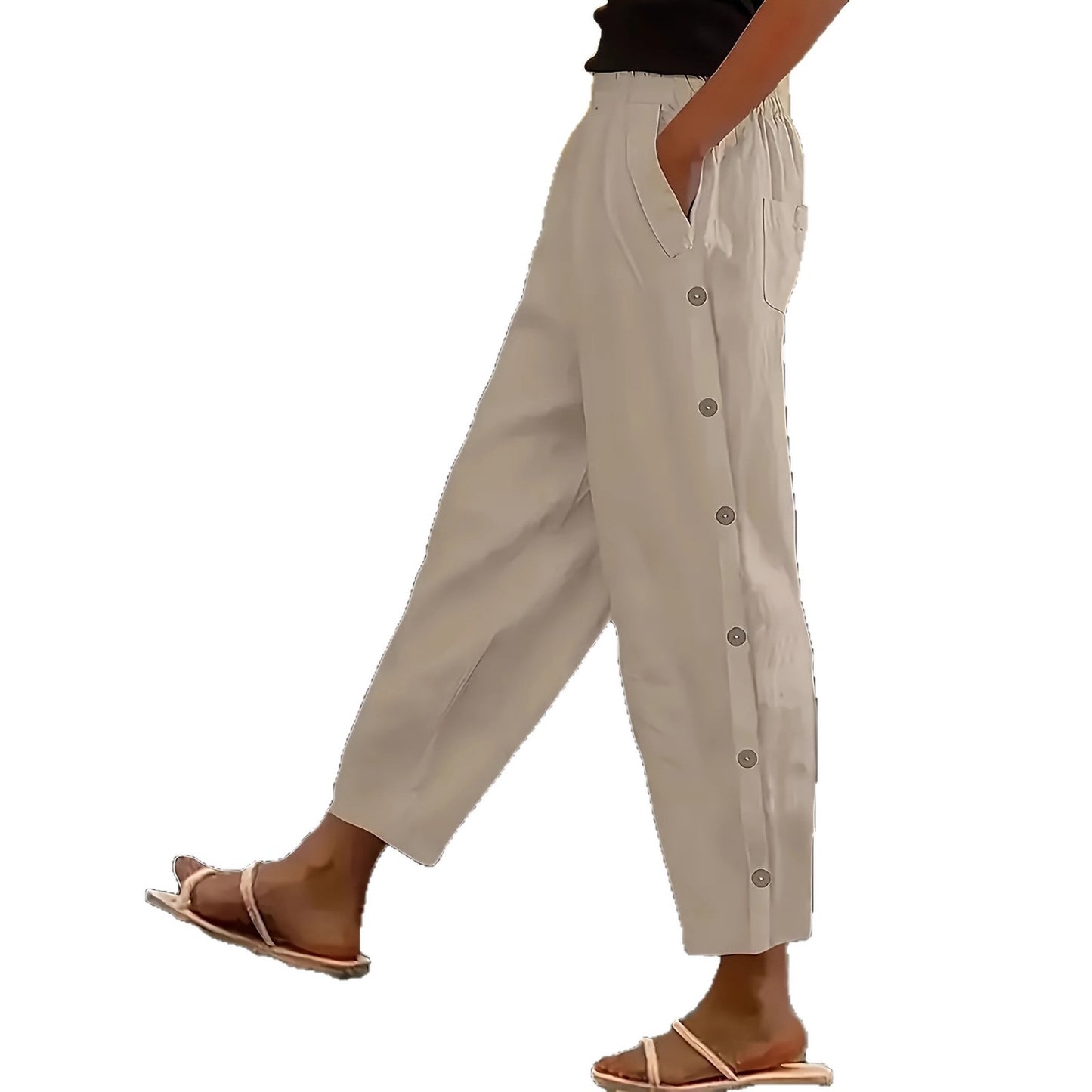 Loose Versatile Casual Cropped Pants
