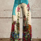 Flared Jeans Loose-fit Denim Pants With A Retro Print
