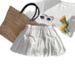 New Stylish Beach Vacation Style Bow-tie Pleated Skirt