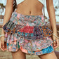 New Stylish Bohemian Party Skirt With A Retro Color-block Design