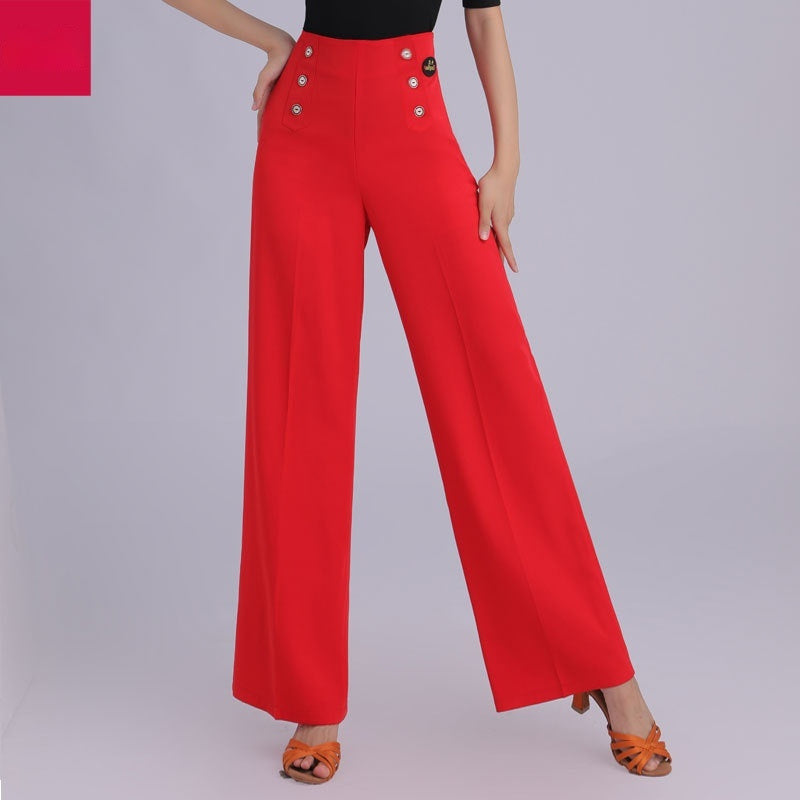 Latin Dance Practice Ballroom Dance Wide-leg Pants