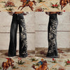 Flared Jeans Loose-fit Denim Pants With A Retro Print