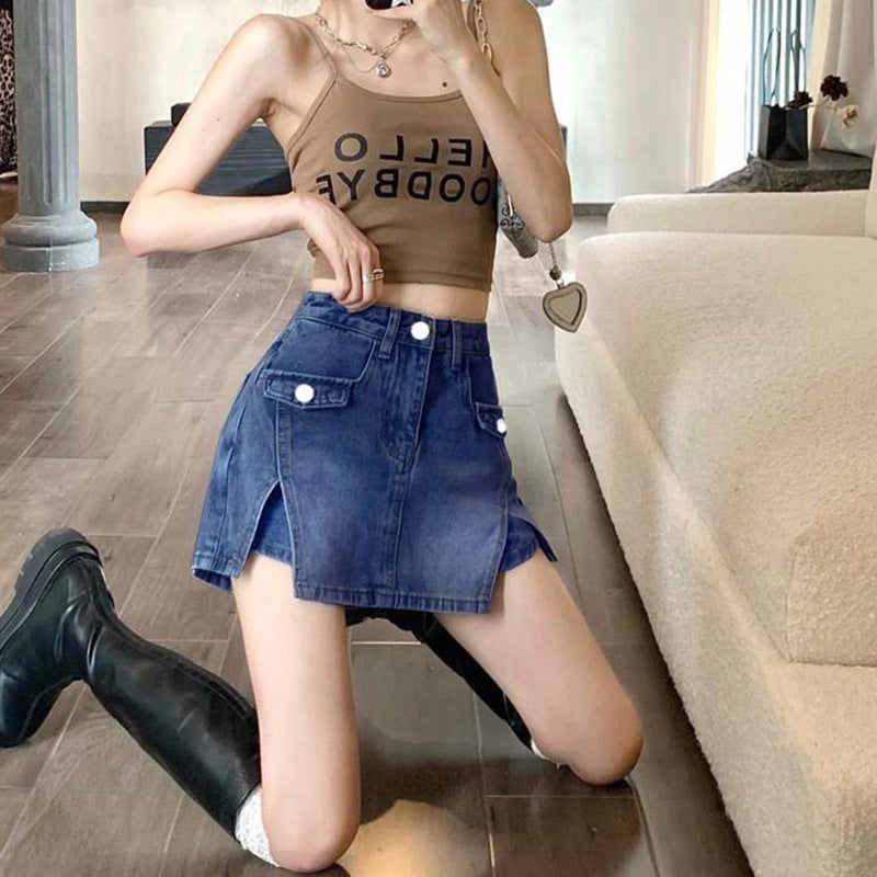 High-street Casual All-match Denim Skirt