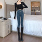 New Womens High Waisted Skinny Jeans Figure Hugging Slim Fit And Stretchy