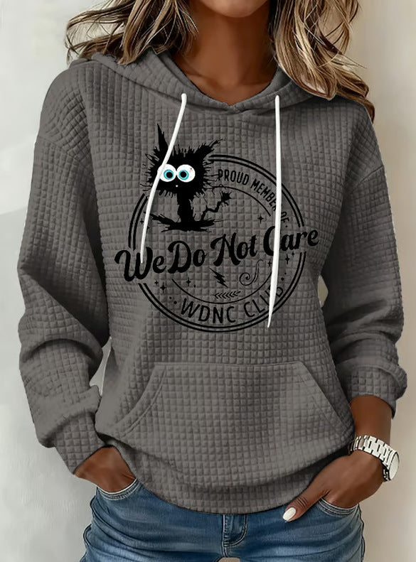 Womens Relaxed Minimalist Versatile Casual Hoodie