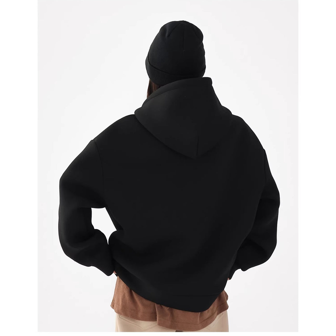Thickened Air Layer Hooded American High Street Loose-fitting Sweatshirt