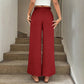 High Waisted Drawstring Casual Pants