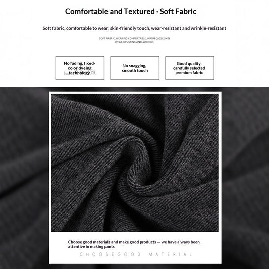 Straight-leg Lambswool Sticky Rice Pants For Fall And Winter