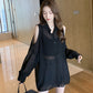 Womens Solid-Color Sun-Protective Off-Shoulder Shirt